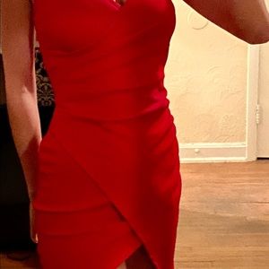 Red cocktail dress